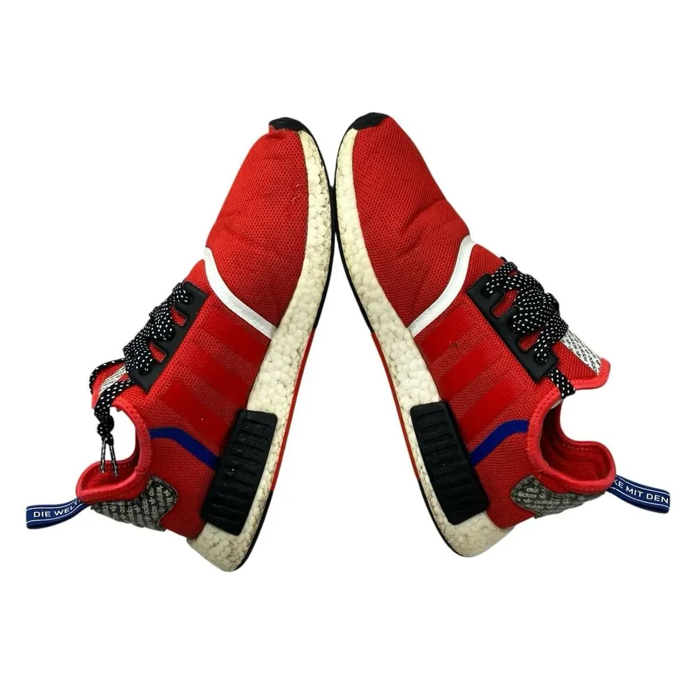 Adidas Sneakers Mens 10 Red‎ Black NMD R1 Boost Running FV5214 *Insoles Missing*